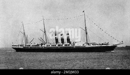 Photographie du paquebot SS 'New York', construit en 1888 et acquis par le Gouvernement des États-Unis en 1898. Date: 1898 Banque D'Images