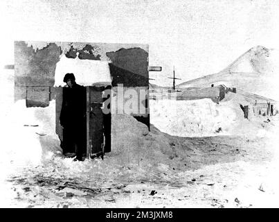 The Magnetic Hut, expédition nationale antarctique, 1902. Banque D'Images