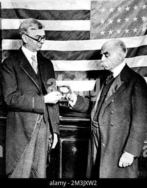 Sir Francis Younghusband et l'ambassadeur américain, 1922. Banque D'Images