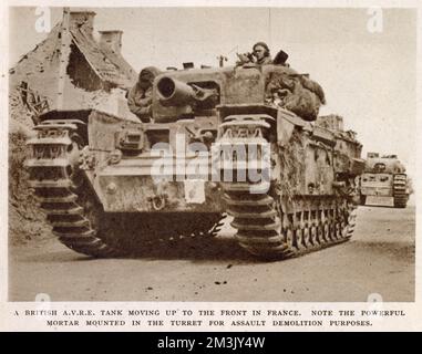 Char Churchill AVRE en France ; seconde Guerre mondiale, 1944 Banque D'Images