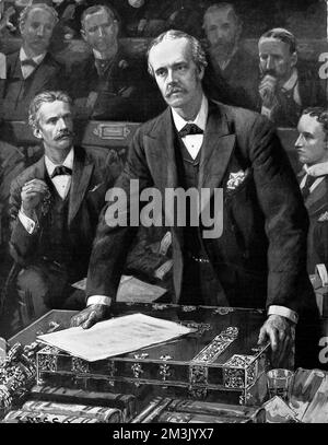 Arthur James Balfour, 1er comte de Balfour Banque D'Images