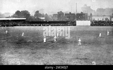 The Fifth test match, Angleterre vs Australie, 1899. Banque D'Images