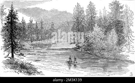 Henry's Fork, rivière Snake, Yellowstone 1883 Banque D'Images