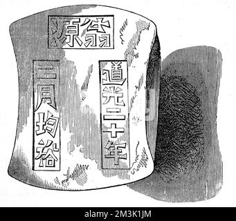 Bureau Bullion. Banque d'Angleterre. Sycee Silver Banque D'Images