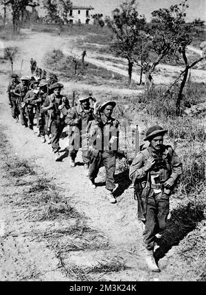 Troupes canadiennes de la huitième Armée, Italie ; seconde Guerre mondiale, Banque D'Images