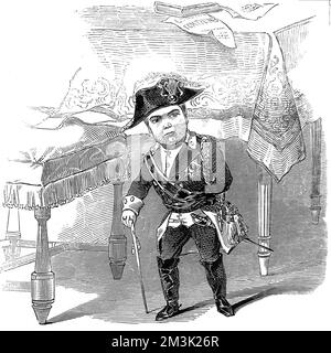 Général Tom Thumb : Frédéric le Grand, 1845. Banque D'Images