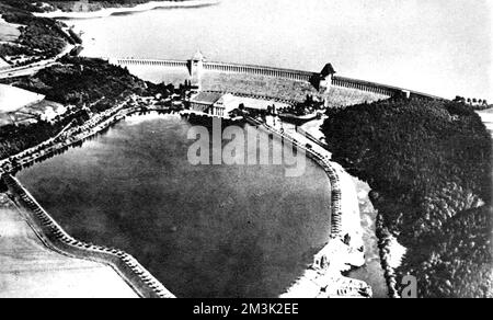 Le barrage de Mohne ; seconde Guerre mondiale Banque D'Images