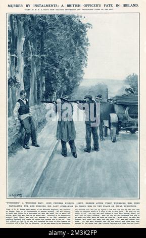 Décès d'un officier britannique en Irlande 1921 Banque D'Images