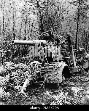 Canon d'artillerie allemand, seconde Guerre mondiale, 1945 Banque D'Images