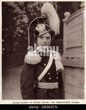 La grande-duchesse Tatiana Nikolaïevna de Russie Banque D'Images