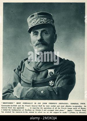 Maréchal Ferdinand Foch (1851 - 1929), soldat français, théoricien militaire et général allié pendant la première Guerre mondiale. 1914 Banque D'Images