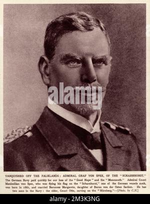 Amiral Graf von Spee 1914 Banque D'Images