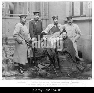 Groupe royal pris au Palais Édimbourg, Coburg Banque D'Images