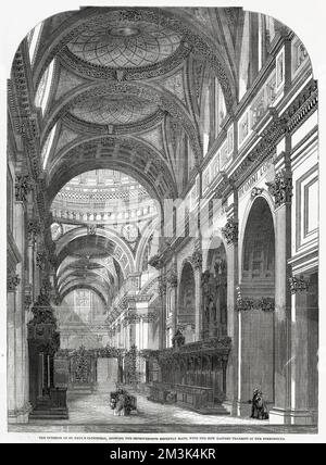 L'intérieur du transept est de Saint La cathédrale de Paul, peu de temps après que des modifications ont été apportées à cette partie de la cathédrale. Banque D'Images