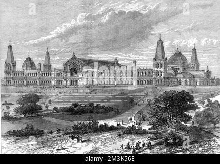 Alexandra Palace, Londres 1875 Banque D'Images