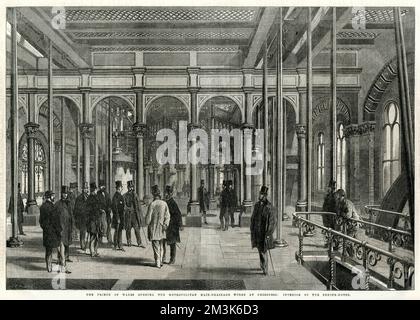 Maison des machines à l'usine de drainage principale métropolitaine 1865 Banque D'Images