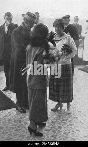 Lord Carnarvon et Lady Evelyn Herbert. Banque D'Images