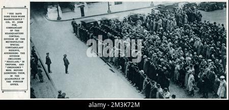 Grève générale - démobilisation des volontaires 1926 Banque D'Images