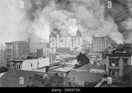 Le tremblement de terre de San Francisco du 18 avril 1906 Banque D'Images