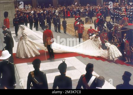 Mariage du Prince Charles et Lady Diana Spencer. Banque D'Images