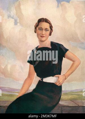 Wallis Simpson, duchesse de Windsor Banque D'Images