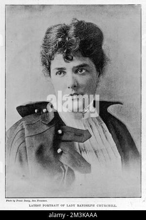 JENNIE JEROME, Lady Randolph Churchill (1854 - 1921), mère de Winston Churchill et femme du politicien Tory Randolph Churchill. 1895 Banque D'Images
