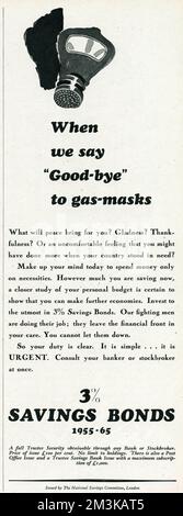 Publicité pour l'achat d'obligations d'épargne de 3% dans WW2 1942 Banque D'Images