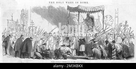 Le pape Grégoire XVI dimanche des Rameaux Banque D'Images