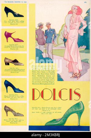 Publicité pour chaussures Dolcis Banque D'Images