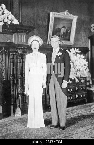 Le duc et la duchesse de Windsor le jour de leur mariage Banque D'Images