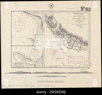 Océan Pacifique, Iles Salomon, partie de la côte ouest de l'île Bougainville , Île Bougainville Papouasie-Nouvelle-Guinée, cartes, côtes, Papouasie-Nouvelle-Guinée, Île Bougainville, Cartes, cartes marines, Papouasie-Nouvelle-Guinée, île de Bougainville Norman B. Leventhal Map Center Collection Banque D'Images