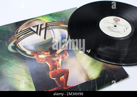 Hard Rock, Heavy Metal et glam Metal band, Van Halen album de musique sur vinyle disque LP. Intitulé: 5150 Banque D'Images