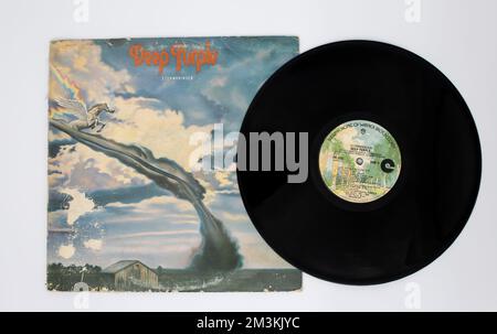 Stormbringer est le neuvième album studio du groupe de rock anglais Deep Purple sur vinyle, LP album Cover. Banque D'Images