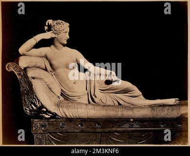 Pauline Bonaparte comme Vénus Victrix (Canova) , Princesses, Sculpture, Bonaparte, Paolina, 1780-1825, Canova, Antonio, 1757-1822. Paolina Bonaparte comme Vénus Victrix. Collection Nicholas Catsimpolas Banque D'Images