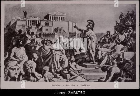 Périlles - Périkle - Périkles , forts et fortifications, sites archéologiques, temples grecs, publics, Hommes d'État, Parthénon Athènes, Grèce, Pericles, environ 495 B.C.-429 C.-B. Collection Nicholas Catsimpolas Banque D'Images