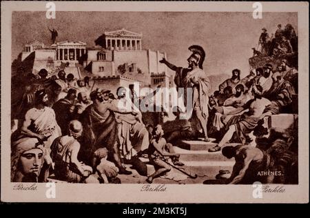 Périlles - Périkles - Périkles , forts et fortifications, sites archéologiques, temples grecs, publics, Hommes d'État, Parthénon Athènes, Grèce, Pericles, environ 495 B.C.-429 C.-B. Collection Nicholas Catsimpolas Banque D'Images