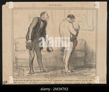 La personne...demande à monter tout de suite Honoré Daumier (1808-1879). Lithographies Banque D'Images