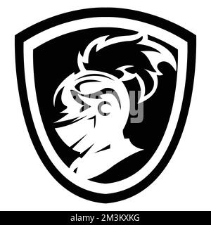 Spartiate Warrior squad mascotte esport logo design vector.EPS 10 Illustration de Vecteur