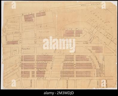 [Plan of lots in Chinatown, entre Broad Street et Front Street, et Beach and Orange Streets, Boston] , immobilier, Massachusetts, Chinatown Boston, Cartes, développement immobilier, Massachusetts, Chinatown Boston, cartes, Boston Mass., Maps, Chinatown Boston, Mass., Maps Norman B. Leventhal Map Center Collection Banque D'Images