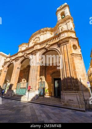 Cathédrale San Lorenzo à Trapani - Sicile, Italie Banque D'Images