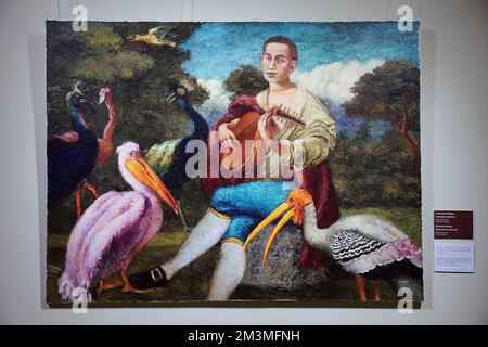 Non exclusif: KIEV, UKRAINE - 15 DÉCEMBRE 2022 - un article présenté à l'exposition et au projet expérimental 'Škovoroda. Sur la frontière des mondes Banque D'Images