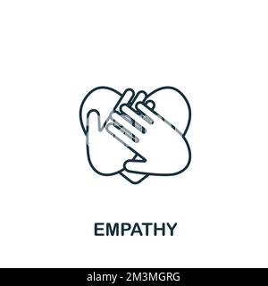 Icône empathie. Icône monochrome simple Life Skills pour les modèles, la conception Web et les infographies Illustration de Vecteur