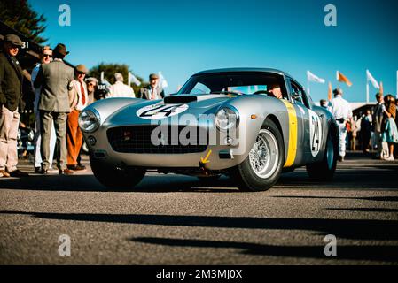 Ferrari 250 GT SWB 1962 - argent, profil avant Banque D'Images