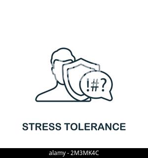 Icône tolérance aux contraintes. Icône monochrome simple Life Skills pour les modèles, la conception Web et les infographies Illustration de Vecteur