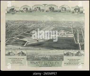 Plat et environs de la propriété d'Atlantic Land Co. , Immobilier, Massachusetts, Quincy, cartes, Quincy Mass., vues aériennes, Quincy Mass., œuvres d'art, Atlantic Land Company Norman B. Leventhal Map Center Collection Banque D'Images