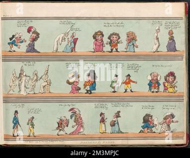 Tôle 4. Frontières pour les salles , la conversation, la danse, la cour. Thomas Rowlandson (1756-1827). Impressions et mises en plan Banque D'Images