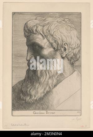 Portrait de Giordano Bruno , philosophes, Monks, Bruno, Giordano, 1548-1600, Alphonse Legros (1837-1911) Banque D'Images