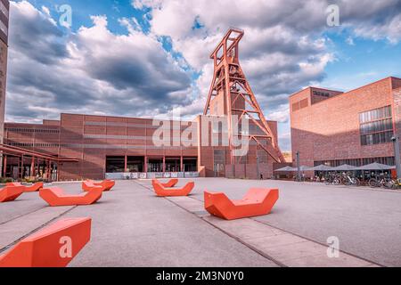 27 juillet 2022, Essen, Allemagne : Zollverein - complexe commémoratif de l'unesco avec mines, houille de charbon dans la zone industrielle de l'Allemagne. Repère de voyage Banque D'Images