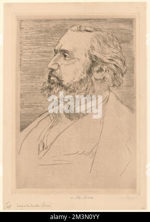 Portrait de Léon Gambetta (3rd plaques) , politiciens, Gambetta, Léon, 1838-1882, Alphonse Legros (1837-1911) Banque D'Images