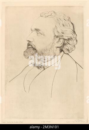 Portrait de Léon Gambetta (3rd plaques) , politiciens, Gambetta, Léon, 1838-1882, Alphonse Legros (1837-1911) Banque D'Images